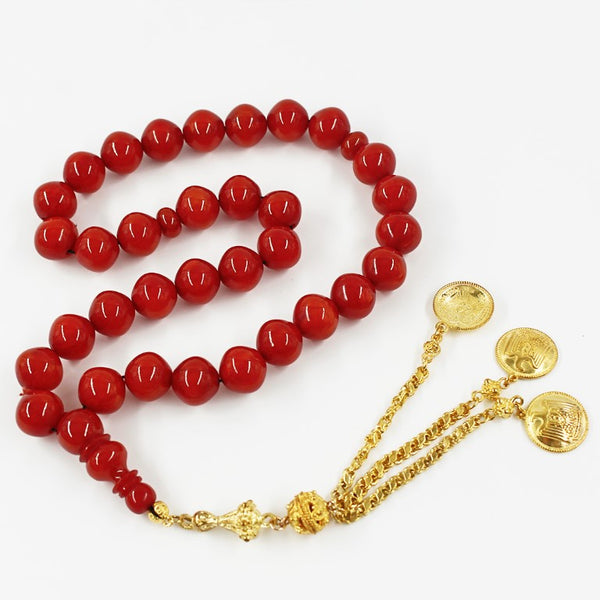 Antique Turkish faturan rosary in a wonderful honey color, woven with a strong propylene thread and with a tassel made of a mixture of golden antimony and metal.