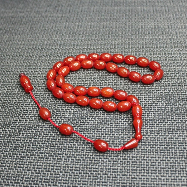 Vintage Turkish Faturan Sestemli Rosary in gorgeous peach color, soft grain woven with durable propylene thread