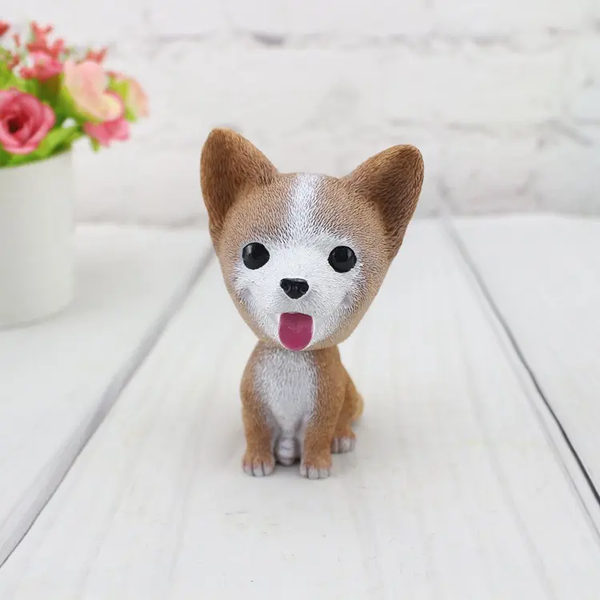Car Decoration  Shaking Dog Head : Cute Dog Car Dashboard Ornament. Resin Crafts Doll Dog-Model 41-4