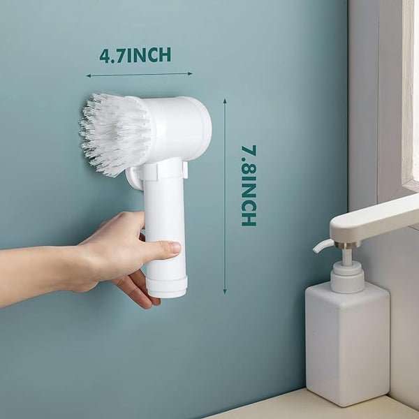 Cordless Home Cleaning Brush for Bathroom, Sink, Kitchen, Wall, Oven, with 3 Different Heads