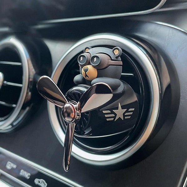Cute air fresheners air fresheners for the car in the shape of bear  pilot with a rotating fan to spread the fragrance-Model 36-3
