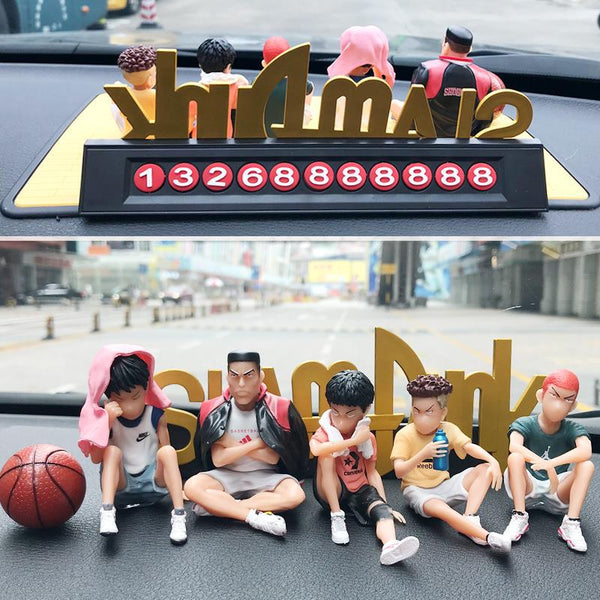 Slam Dunk anime characters. Cute design. Dashboard Car and office decor ,with car number plates-Model 64
