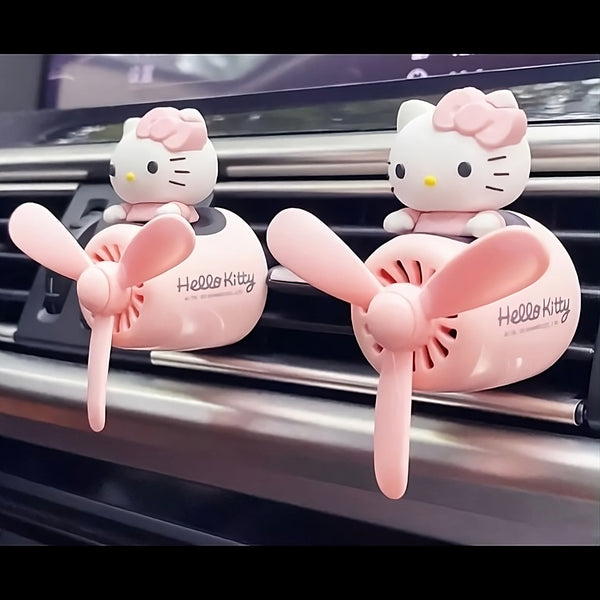Cute air fresheners air fresheners for the car in the shape of Hello Kitty pilot with a rotating fan to spread the fragrance-Model 36-1