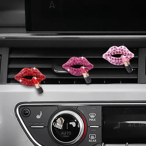 Outlet Perfume Diffuser Red Lips Custom Shiny Accessories Car Air Freshener Diffuser Ventilation Clip