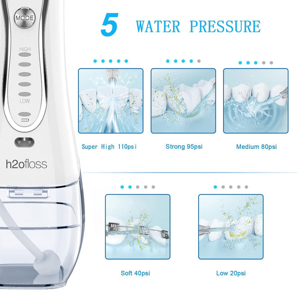 Portable Dental Cleaning Device, Rechargeable Water Flosser for Teeth Cleaning, Suitable for Home and Travel