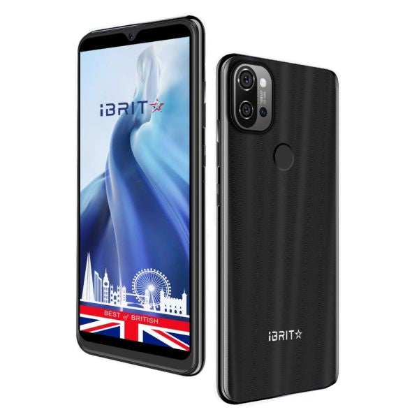 iBRIT i5+ 5.5in Screen Mobile Phone (Camera Front 8MP, Rear 13MP, Batter 3000mAh,2GB/16GB,2 Sim 4G Connectivity) Rear Fingerprint